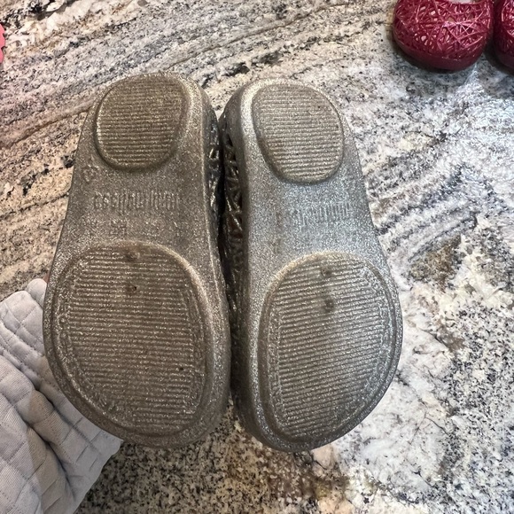 Mini Melissa Campana Kids Glittery Silver Shoes - Picture 2 of 3